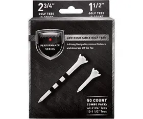 Mx374 Brand Maxfli Performance Series Low Resistance Golf Tees - 50 Pack