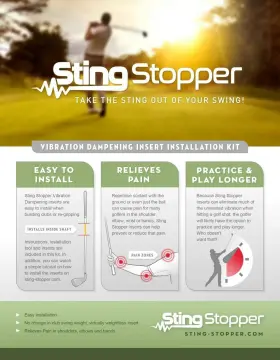Brand Sting Stopper 656727152982 Golf Shaft Vibration Dampening Inserts Kit 12 And 1 Tool Enough