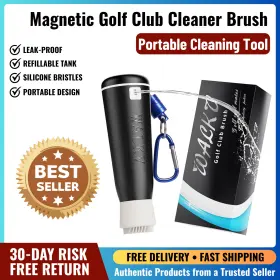 Branded 313044955930 Magnetic Golf Club Cleaner Brush With Leak-proof Design And Charcoal Black