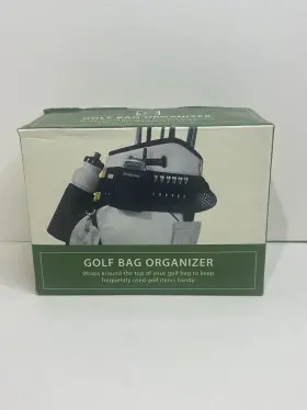 305805 Brookstone Golf Bag Organizer Black. Cell Phone Tee Ball Storage