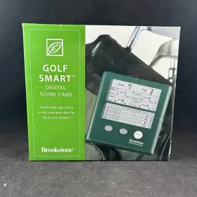 Brookstone 400002958994 Golf Smart Digital Score Card And Pouch Tracks Holes 4 Players Nos 2001