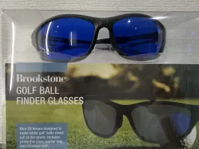 Brookstone 638688705377 Golf Ball Finder Glasses Blue Uv Lenses Find Balls Faster With Case Nib