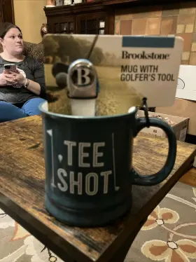 Brookstone 638688712832 Mug With Golfer S Tool 4 Inch X3.5 New