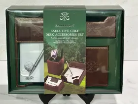 Brookstone Smbkn-71835 Executive Golf Desk Accessories Set