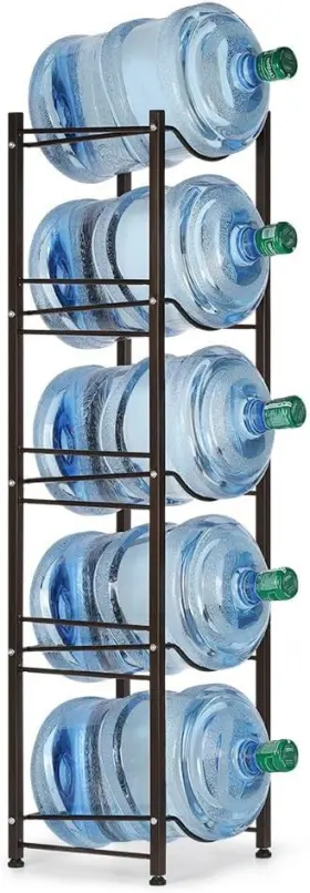 Lt-dei91-02  Bty Stainless Steel 5 Tier Water Bottle Rack 16.4x13.4x8.4 Inch Heavy Duty Organizer