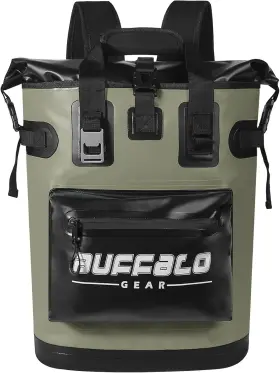 Buffalo Gear 768484857168 Cooler Backpack18l 30l Leakproof Camping 18l/19qt Green