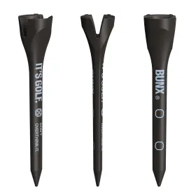 Bunx 850072322124 Golf Tees Unbreakable Plastic Tee 2.75 Inch Best Midnight Ace Black