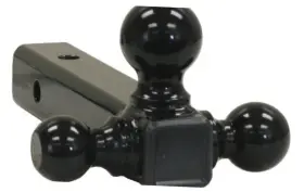 1802202 Buyers Products Tri-ball Hitch With Balls Black Tubular Shank