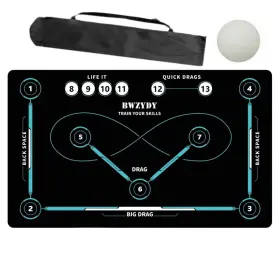 Bwzydy 004647076293 59.2 Inch 35.4 Hockey Training Mat - Indoor/outdoor Anti-slip Quiet Field