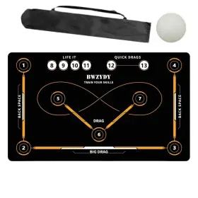 Bwzydy 004647076309 59.2 Inch 35.4 Hockey Training Mat - Indoor/outdoor Anti-slip Quiet Field