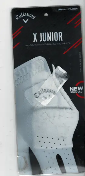 5319229 Callaway Golf Glove X Junior Medium Jm Regular Worn On Left All Weather New