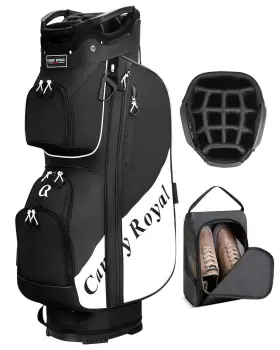 Candyroyal 784300114413 Golf Cart Bag 14 Way Full Length Divider Top Lightweight With Cooler Handles