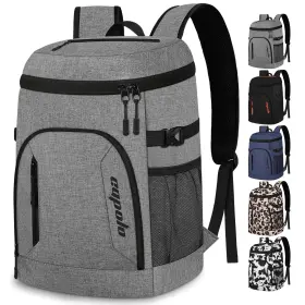 20000426 Capolo Cooler Backpack 30 Cans Insulated Leak Gray