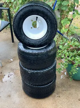 Tir-310 Carlisle Set 4 New Golf Cart Tires And Rims 18x8.50-8 Ezgo Club Car Yamaha Wheels