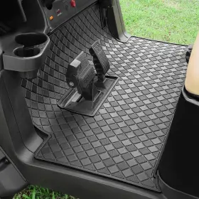 Cartalia 744675643666 Golf Cart Floor Liner Mat 8mm Thick Rubber Full Coverage Fit For Club Car Preced