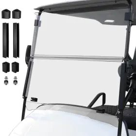 Cartalia 744675643727 Golf Cart Foldable Windshield 3/16 Inch 5mm Thicken Only Fits 1995-2013 Ezgo Tx