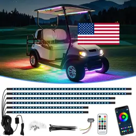 B0flptpb27 Cartalia Golf Cart Underbody And Canopy Led Lights 6pcs 12v - 80v Input