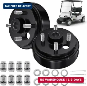 Cartalia Txtbd64 Golf Cart 1 Inch Large Hole 30 Teeth Spline Brake Drum Assembly With Nuts For 4