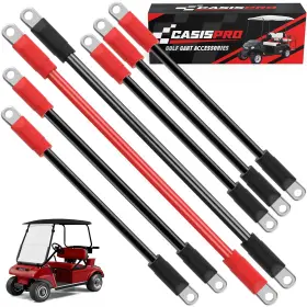 Casispro 711474150086 7 Pcs Golf Cart Heavy Duty Battery Cables For Club Car Ds 1994-up 36&48 Volt