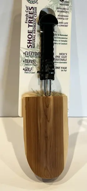 Cedar America 020114751001 Fresh Cut Wood Shoe Trees - Men S One Size Adjustable New