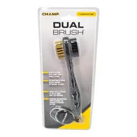 Champ 036504874083 Dual Bristle Golf Club Brush With Retractable Cord