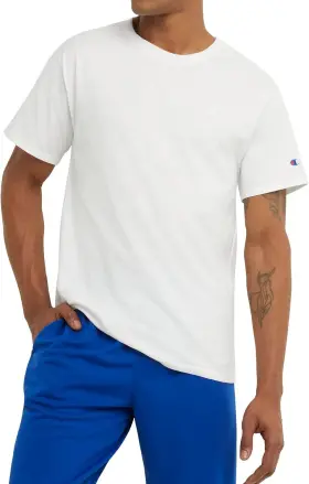 0223 Champion Mens Classic Jersey Tee Shirt White X-large Us