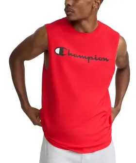 Gt22h-040-s Champion Mens Classic Jersey Muscle Small Scarlet - Script Logo