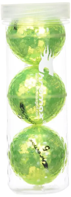 Chromax 853411002640 Metallic M5 Colored Golf Balls 3 Pack Tube Green