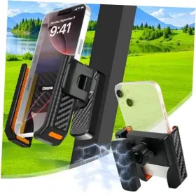 1274-sjj-1 Ckepvo Magnetic Golf Cart Phone Holder N52 Magnets And 360 Yellow Black