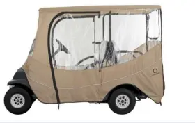 4004634580100b Classic Fairway 4 Person Travel Golf Car Enclosure - For Long Roof 80 Inch Khaki