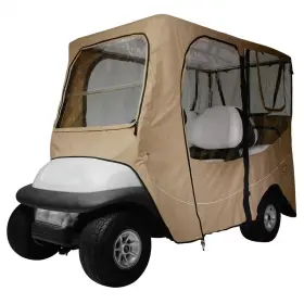 Classic Accessories 445018125162 Deluxe Golf Car Enclosure Light Khaki Long Roof