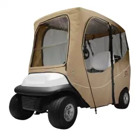 Classic Accessories 711181394399 Deluxe Golf Car Enclosure Light Khaki Short Roof