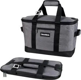Clevermade 814986020422 Collapsible Cooler Bag 50 Can Heathered Charcoal / Black