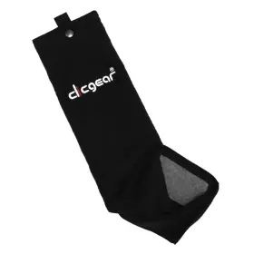 Clicgear 010027966357 Golf Towel - Trifold Microfiber Design With Built-in Scrubber Black
