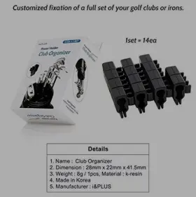 Club Organizer 809337090515 Golf Organizers 14pcs 1set Clip Power Holder