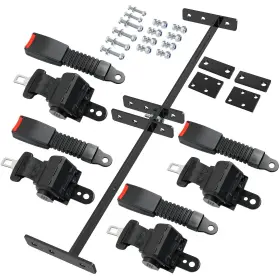 Clubrally 748043015550 Universal Golf Cart Seatbelts Kit Retractable Safety Belts For Ezgo Club Car