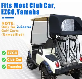 Aix-cb-062 Clubrally Golf Cart Universal Rear Bag Black Rain Cover Kit Club Car Ezgo Yamaha Water