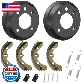 Clubrally B08njjt6qh Golf Cart Brake Drum/hub And Shoes Spring Kit Fits Club Car Ds