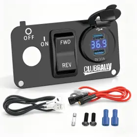 B0crkd7vbs Clubrally Golf Cart Key Switch Console Plate Ezgo Txt Panel Forward