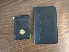 Lgd2896-2123dbk Cmc Golf Firestone Cc Akron Oh Gift Pack- Leather Bifold Black Wallet Notebook- New