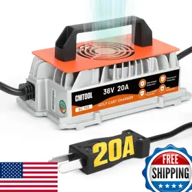 B0d8s8tmlv Cmtool 20 Amp 36 Volt Golf Cart Battery Charger For Ezgo Yamaha Club Car Ip67