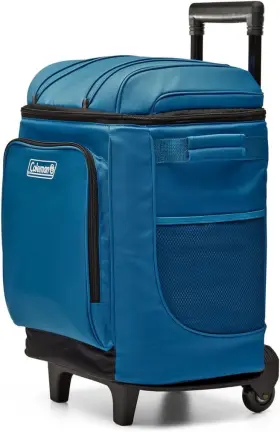 2158120 Coleman 42-can Wheeled Soft Cooler Leak-proof Portable Chiller 42 Can Blue