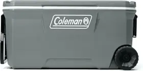 3000006494 Coleman Classic Series Insulated Portable Wheeled Cooler 100qt Rock Grey