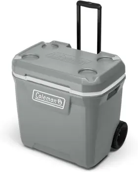 3000006582 Coleman Classic Series Insulated Portable Rolling Cooler With 65qt Rock Grey