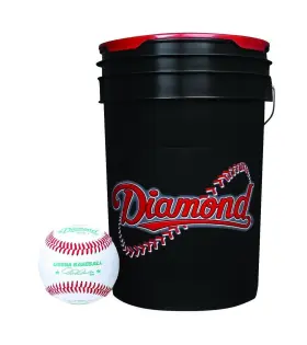 Bkt-30-dol-1 Collectible Supplies Diamond Sports 6-gallon Ball Bucket With 30 Usssa Dol-1 Baseballs