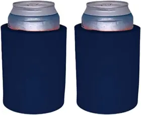 Coolie Junction 785123813934 Blank Thick Foam Old School Can Cooler 2 Pack Navy Blue 12oz