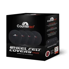 Counteract 628617027199 Cbb-wtfc Felt Covers To Protect Rims - 4 Pack Includes Fixing Li