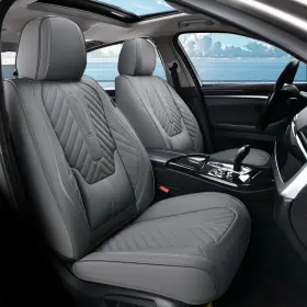 D8858 Coverado Front Car Seat Covers Waterproof With Lumbar Support L