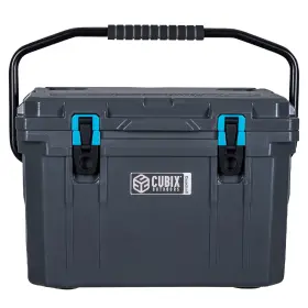 Cc-20qg Cubix Outdoors Quadrax 20 Quart Rotomolded Cooler Granite Grey