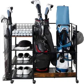 Darespace 313103596531 Golf Bag Organizer For Garage Accessories Men Women 2 Hooks